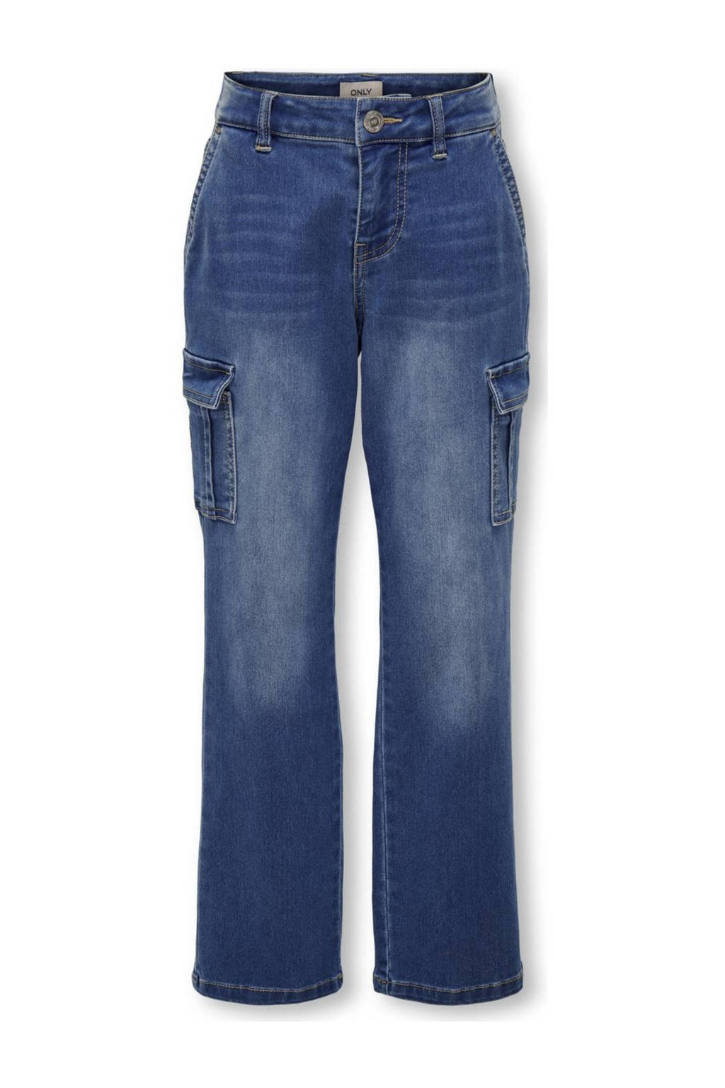 ONLY high waist straight fit jeans KOGSAFARI MISSOURI medium blue denim
