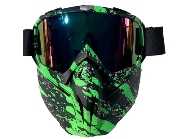 Full face maske til Gel blaster, Grøn Camo