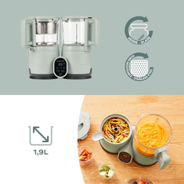 Babymoov Nutribaby Stoomkoker - Glass - Celadon Green