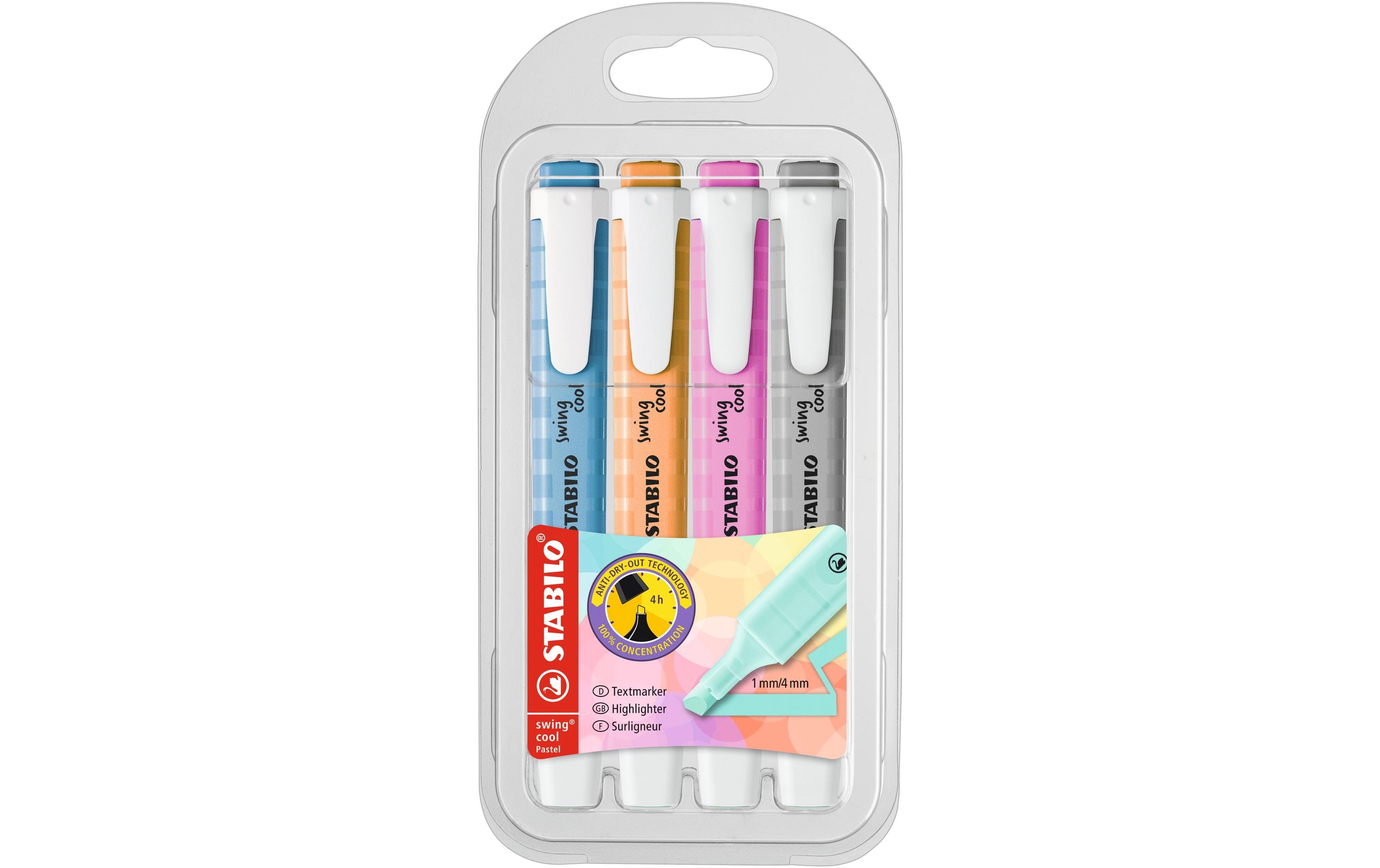 Swing cool 4er Etui 22 PastellPastellfarbener Textmarker