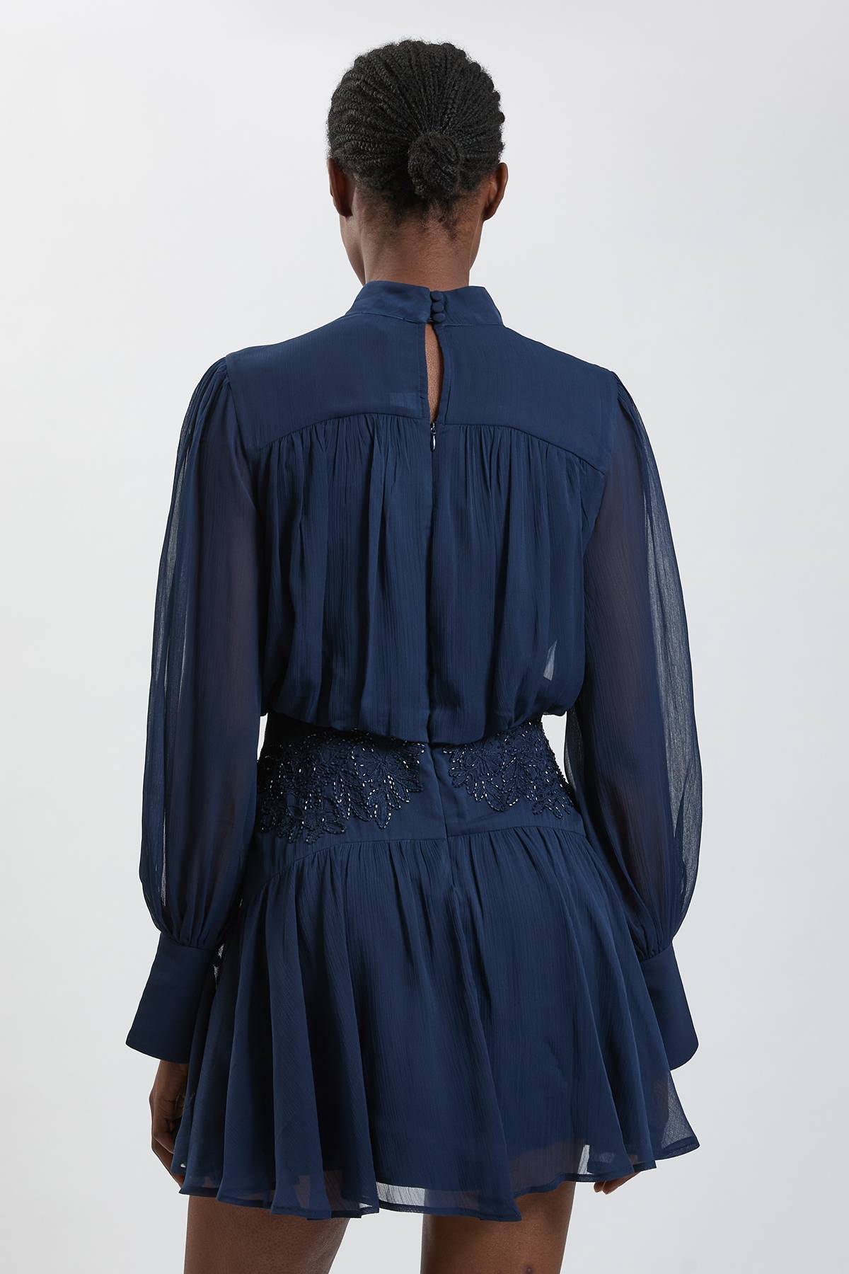 KarenMillen Robe Mini En Georgette Ornée À La Main