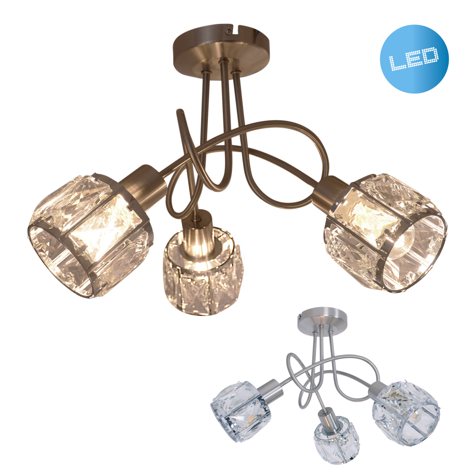LED-Spot JOSEFA - Stahl - 3-flammig