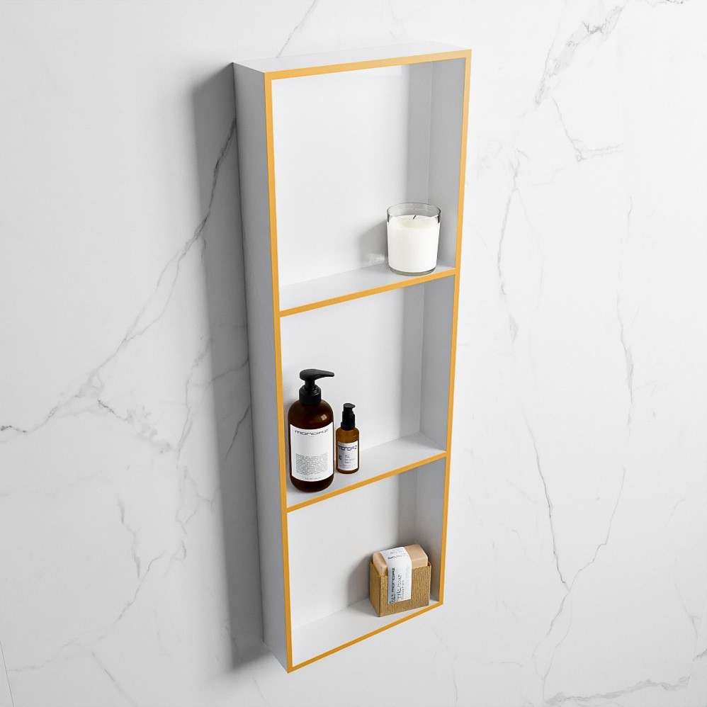 Mondiaz Easy nis 90x30x8cm 3 vakken ocher/talc