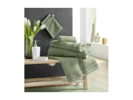 Drap de Bain 90 x 150 cm Tendresse Fougere - Eponge Unie