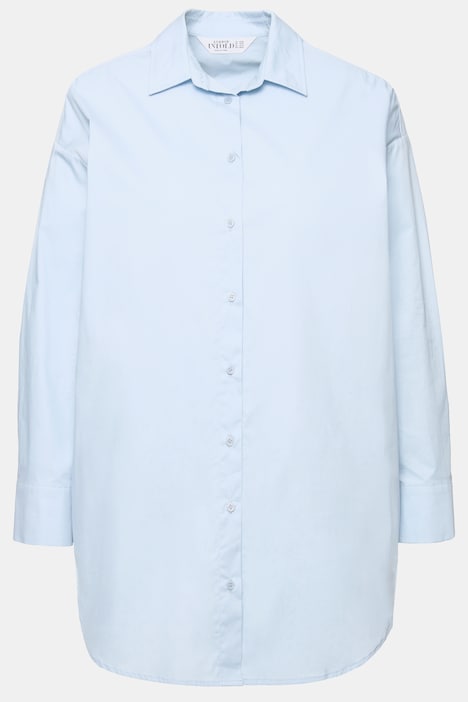Bluse, oversized, Rücken-Knopfleiste, Langarm