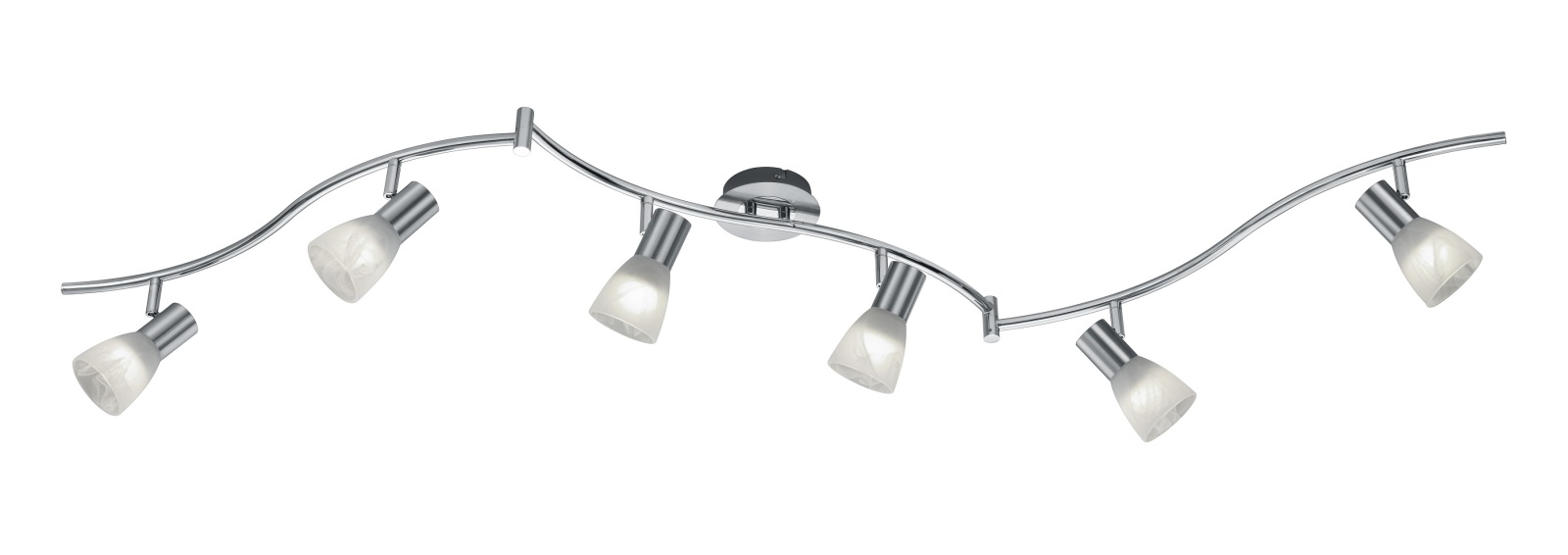 LED-Deckenleuchte - Nickel-matt - 180 cm breit