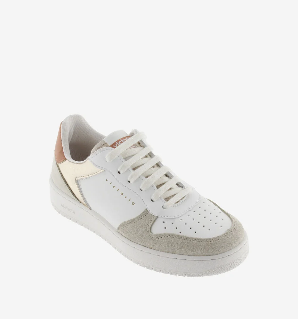 MADRID CUIR FENDU & LOGO MÉTALBEIGE