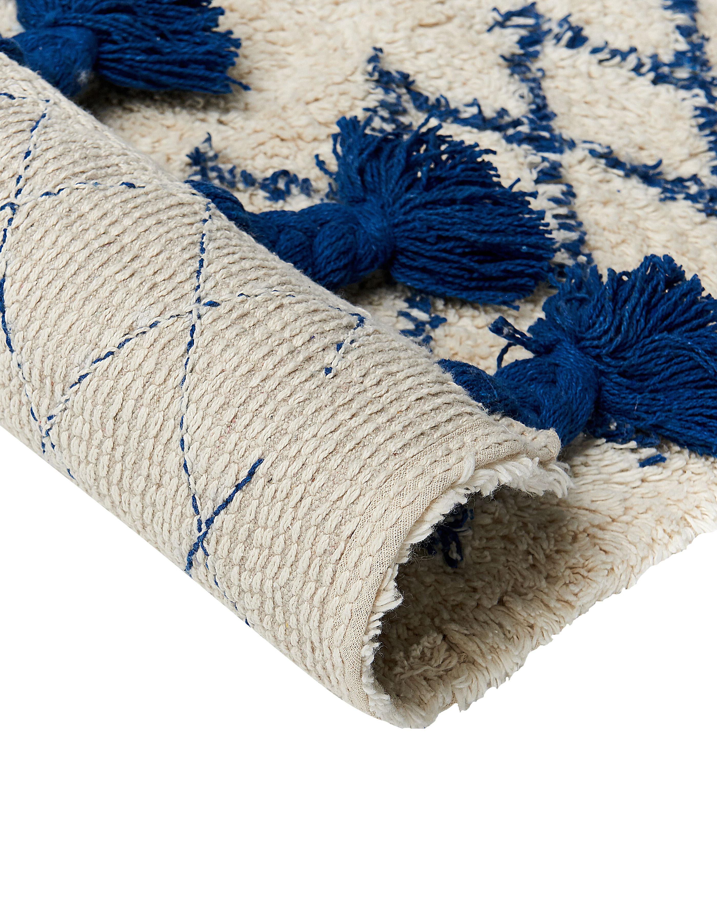 Vloerkleed ERZINCAN Beige 160 x 230 cm Katoen