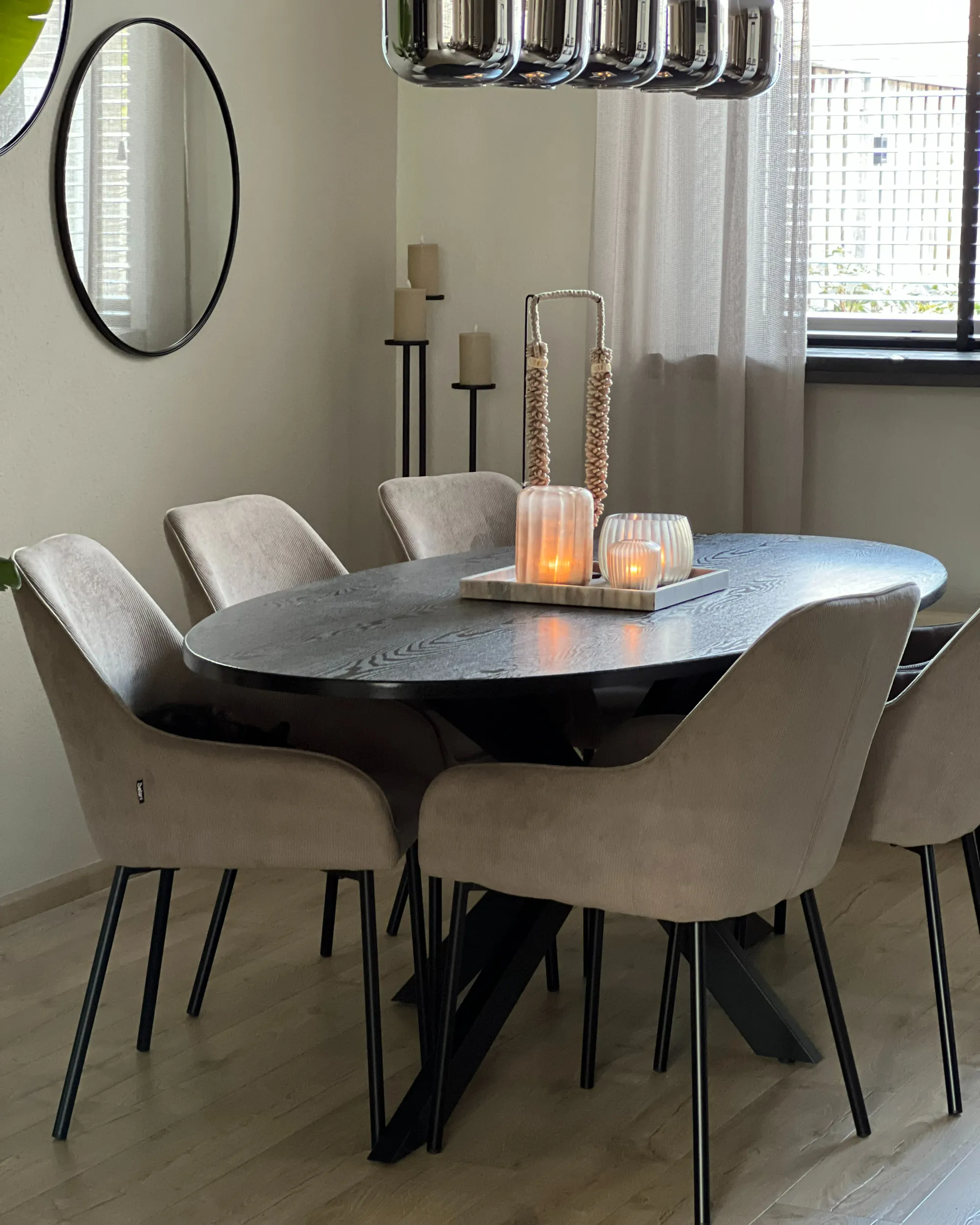 Set van 2 eetkamerstoelen LOVERNA Corduroy Beige