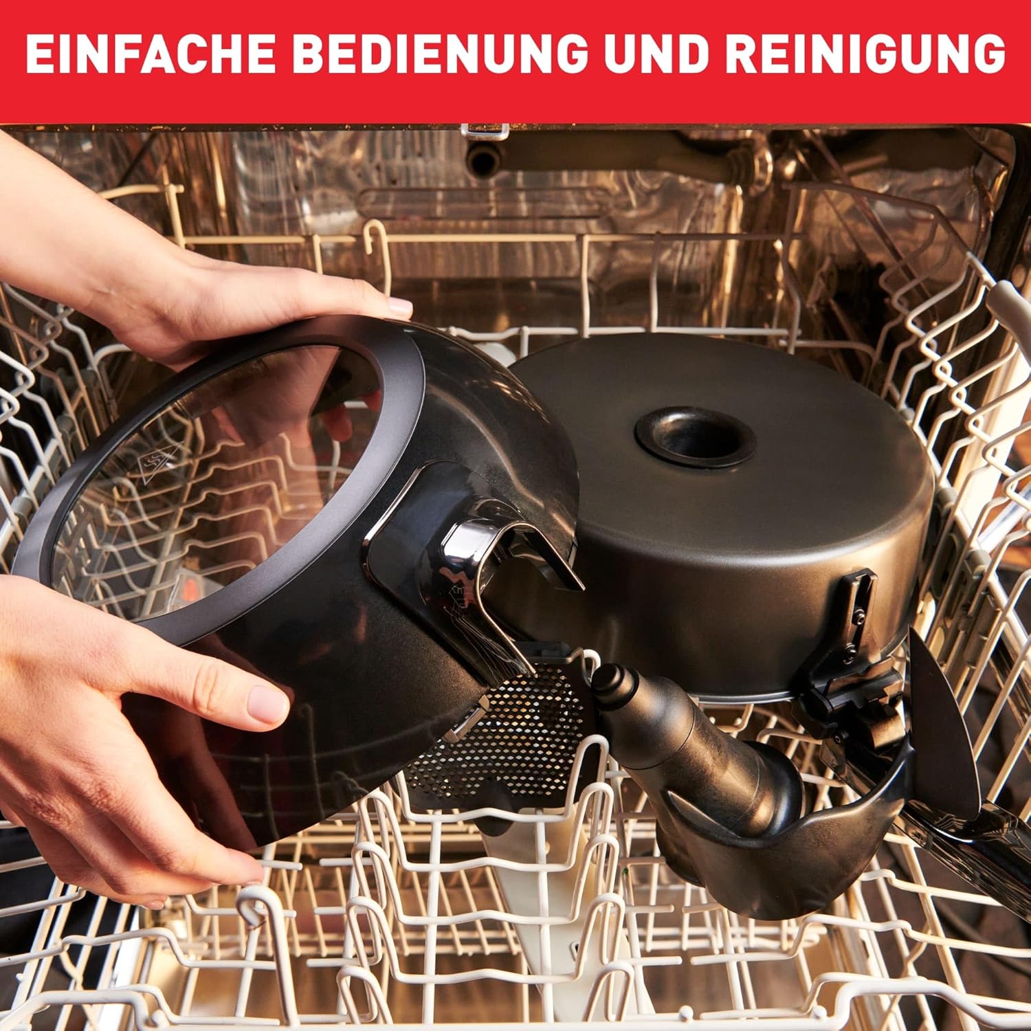 Tefal ActiFry Extra Heißluftfritteuse, AirFryer mit Rührarm, kein Schütteln, 1550 W, 1,2 kg für 6 Personen, High Speed Airflow, Timer, ‎energiesparend, gesunde Fritteuse ohne Öl, Schwarz, FZ7228