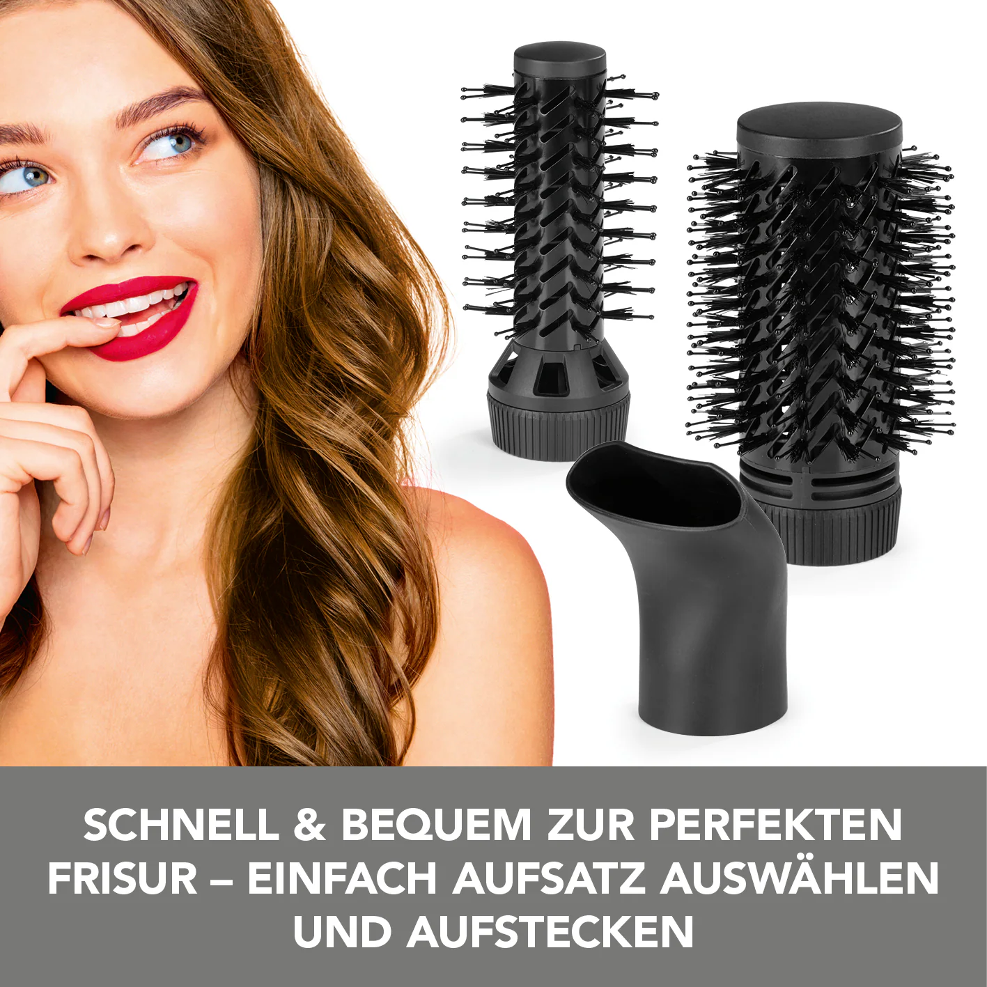VITALmaxx Stylingbürste 3in1 1200W anthrazit/rosegold