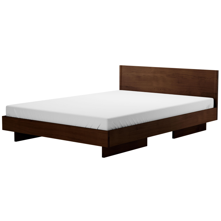 Objekte unserer Tage Zians bed met hoofdbord 160x200 walnoot naturel