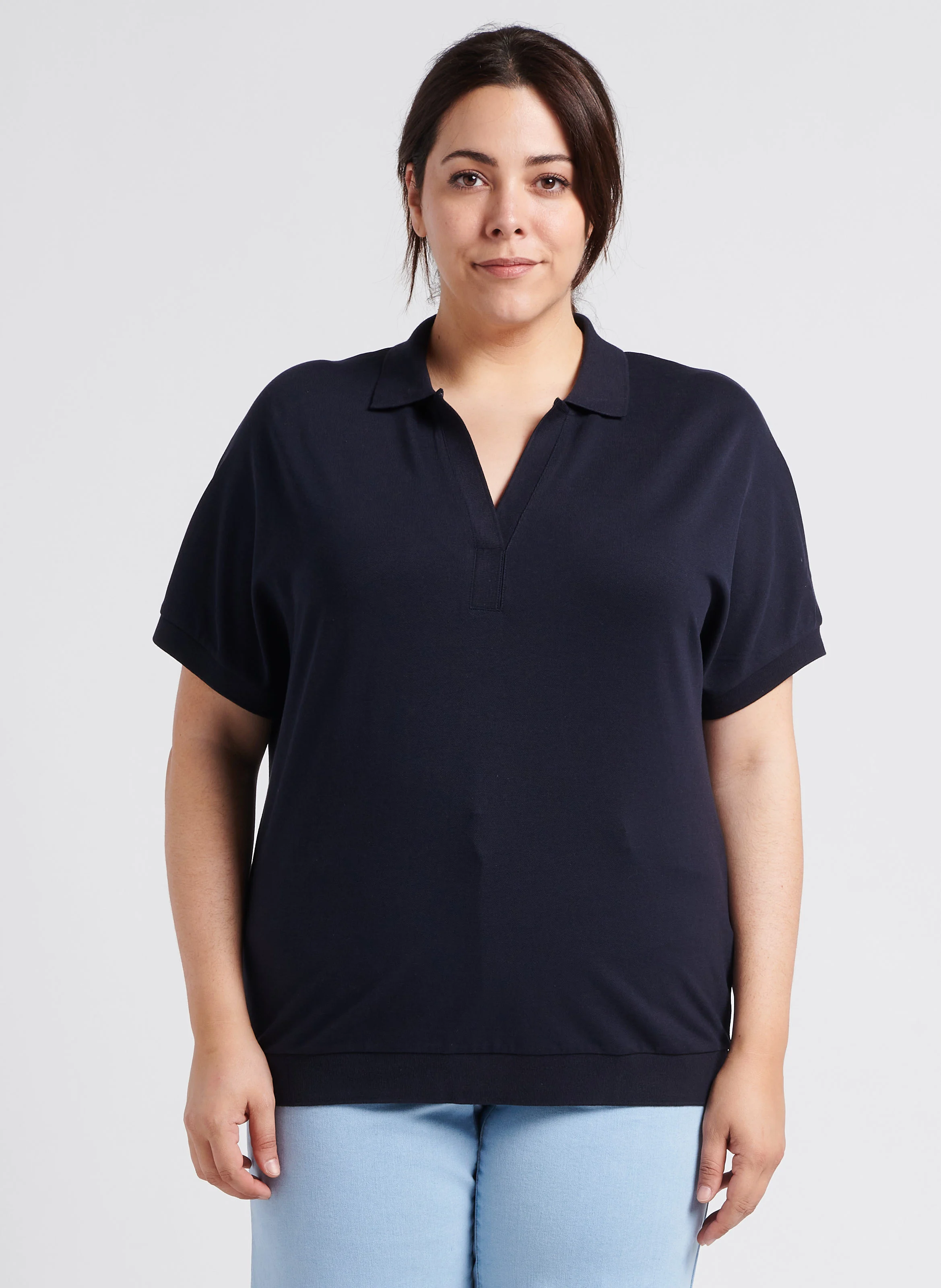 Polo droit manches courtes | Bleu