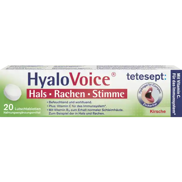 HyaloVoice Hals Rachen Stimme Lutschtabletten