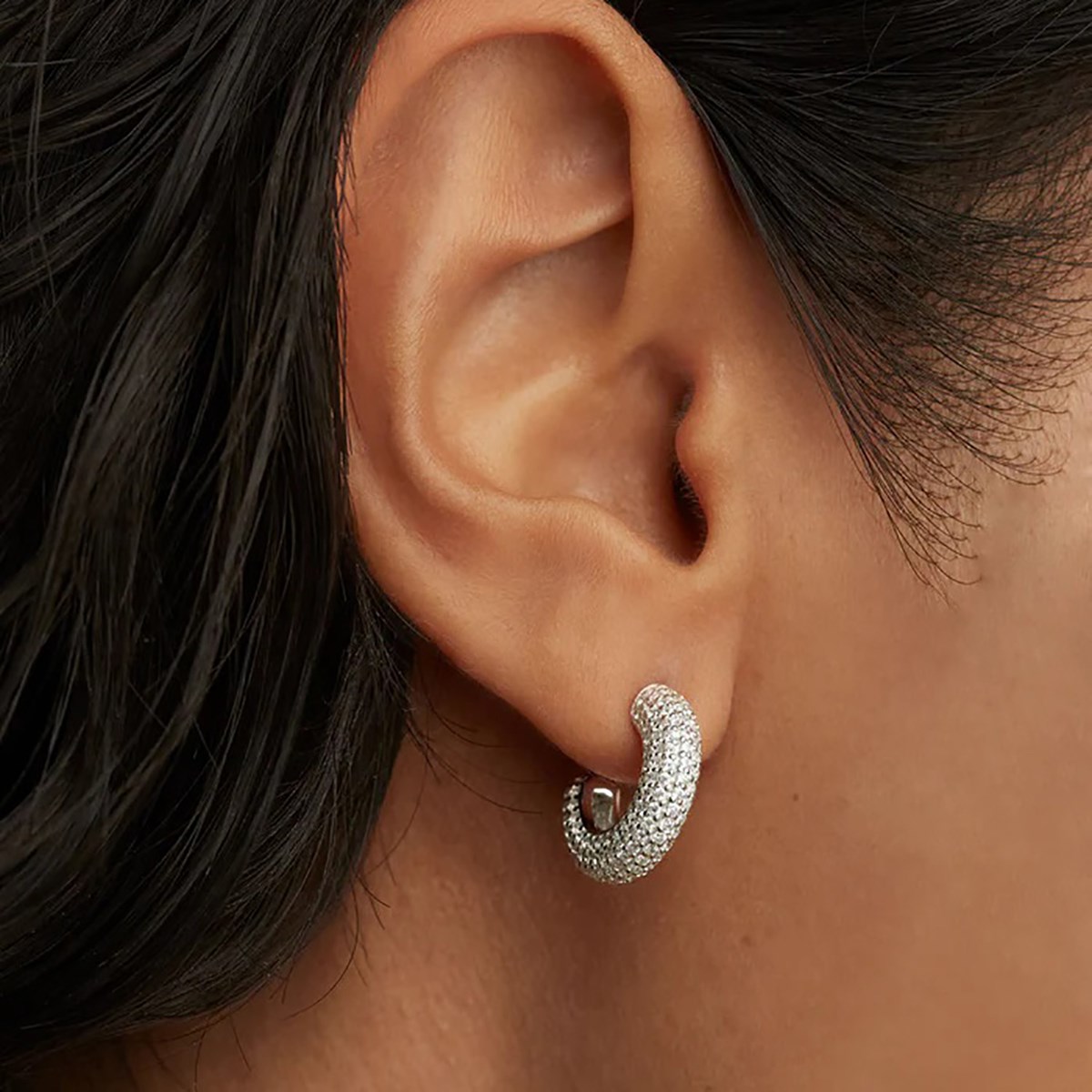 Boucles d'oreilles créoles PdPaola King argent