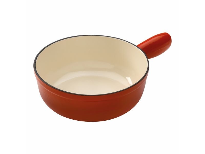 Kuhn Rikon Käsefondue-Set Induktion 9 Teile, Rot/Schwarz Käsefondue-Set für 4-6 Personen