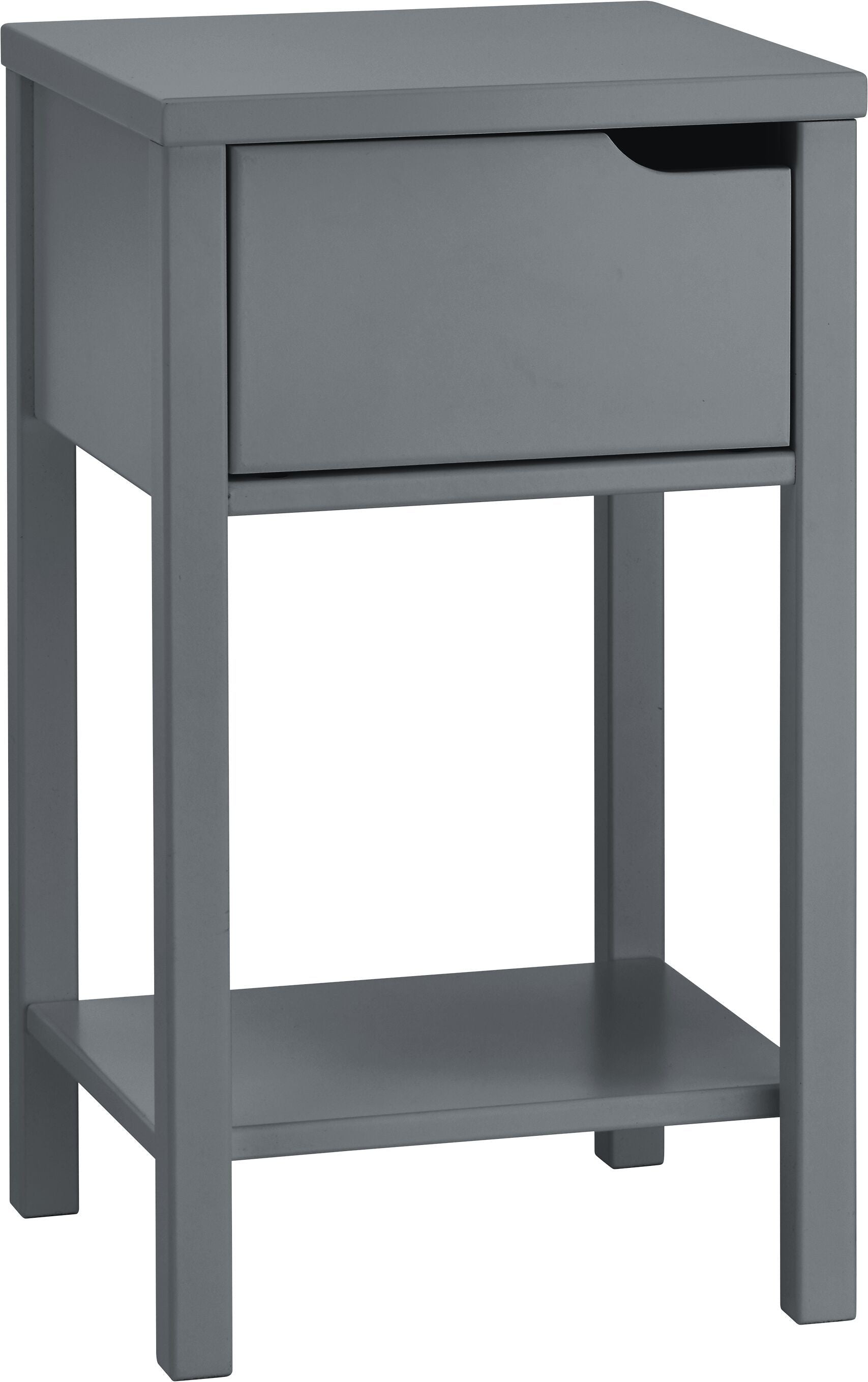 VINCENTE Nachttisch - Anthrazit / B: 34.0 cm x T: 34.0 cm x H: 59.0 cm