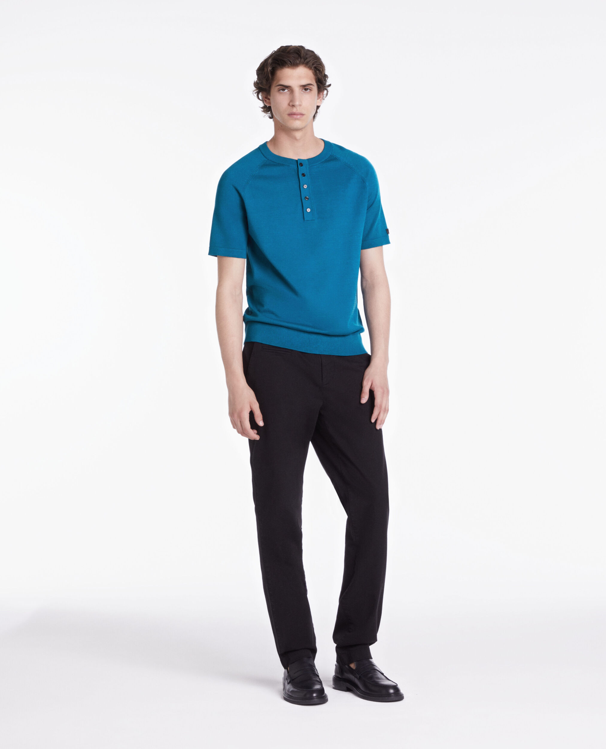 T-shirt bleu en maille