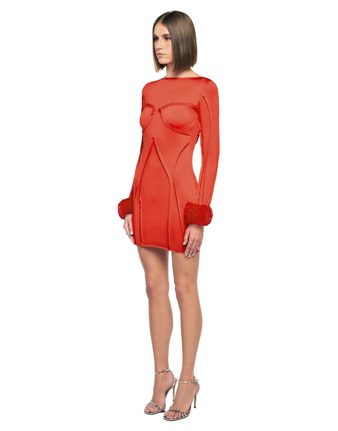 OW Collection Ciara Mini Dress Red