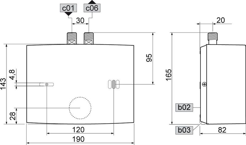STIEBEL ELTRON DEM 7 - Elektronische Mini-Doorstromer - 6,5 kW - Drukvast