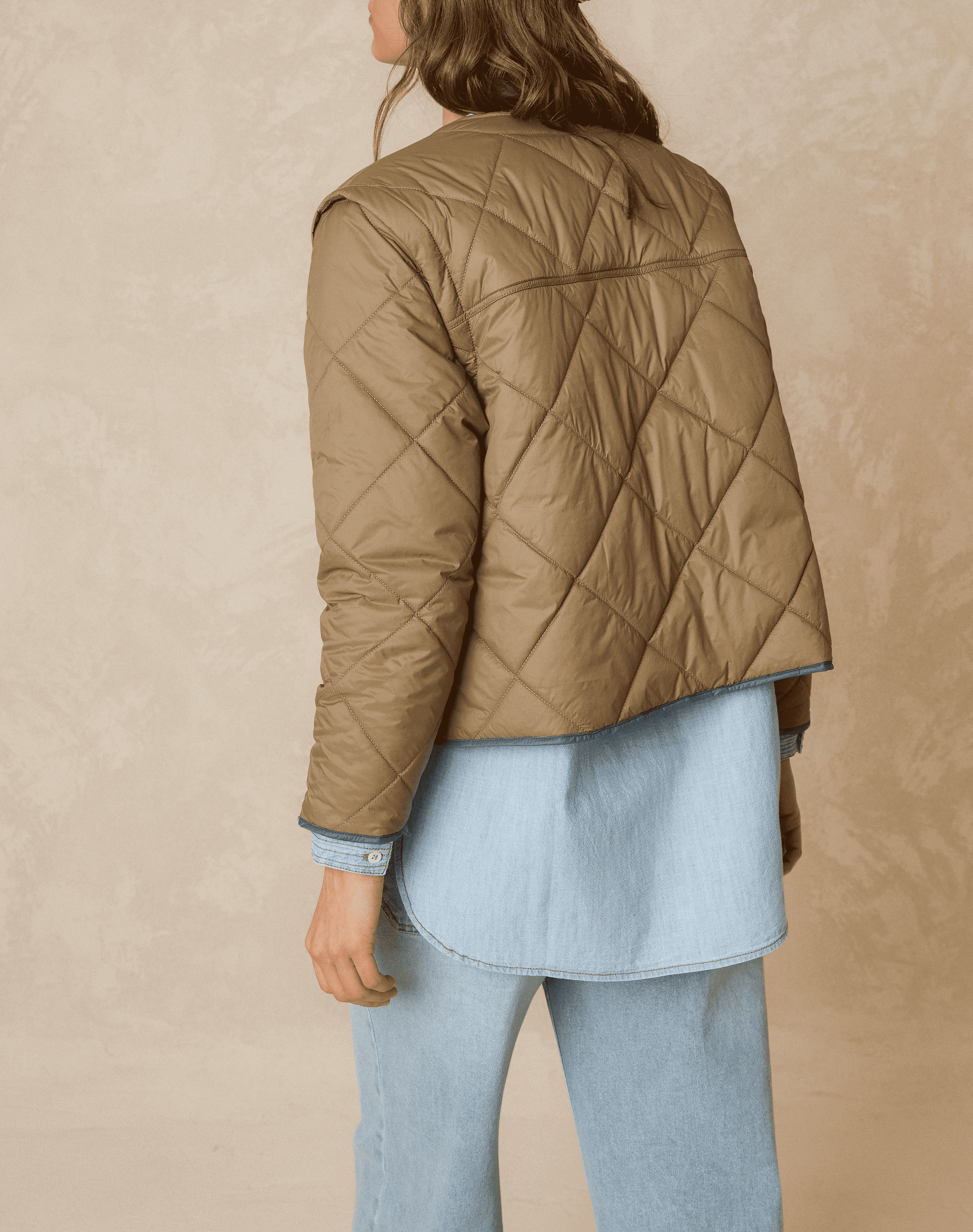 Veste col rond| Vert
