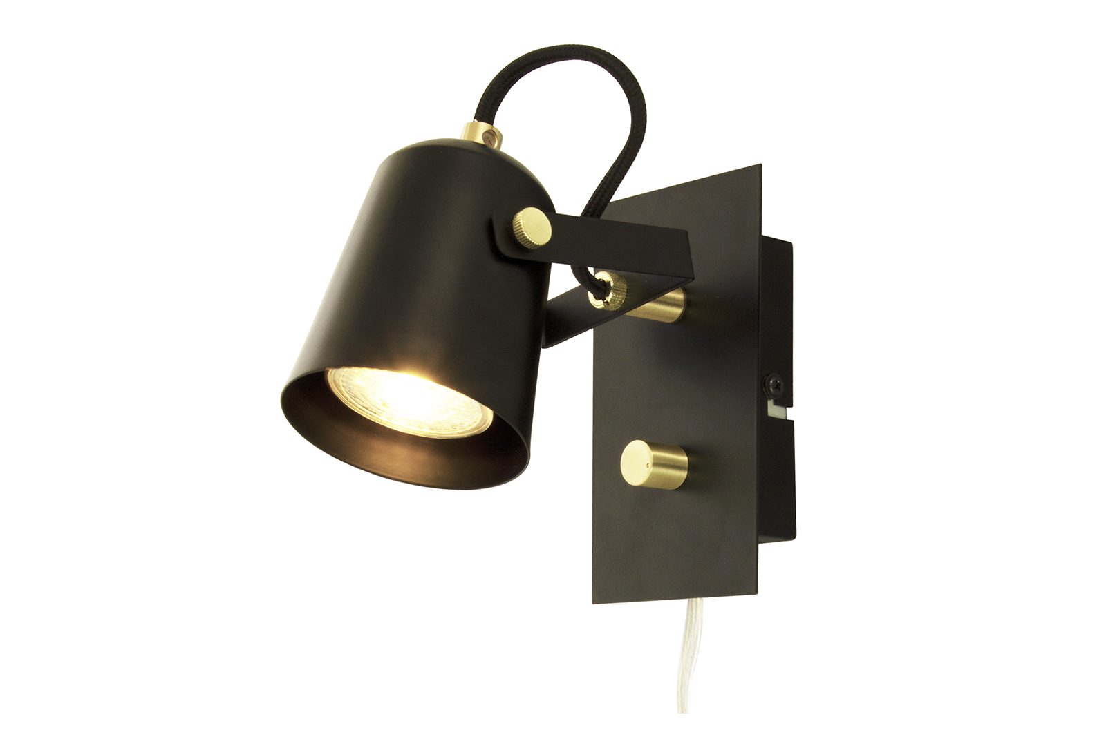 Metz vegglampe Sort vegglampe med dimmer