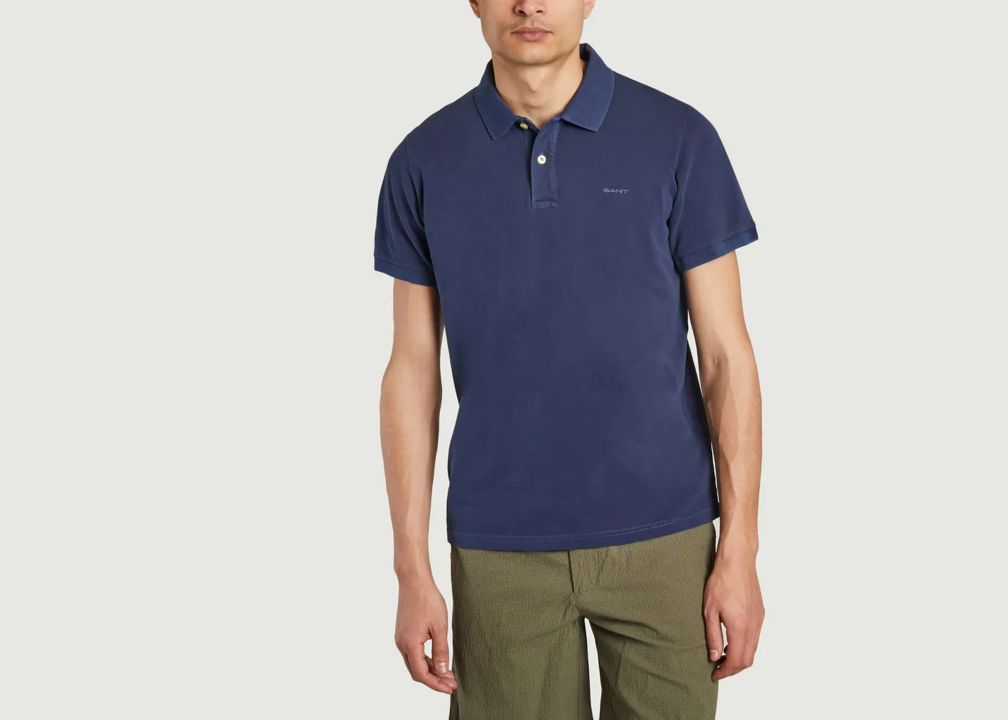 Polo en coton piqué Sunfaded Persian Blue Gant