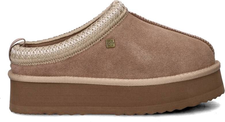 Nelson suède pantoffels taupe