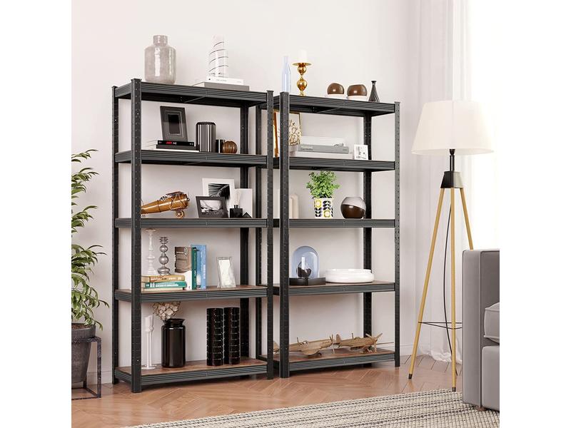 Songmics Regal Industrial 150 x 75 cm, MDF Standregal mit fünf höhenverstellbaren Ablagen