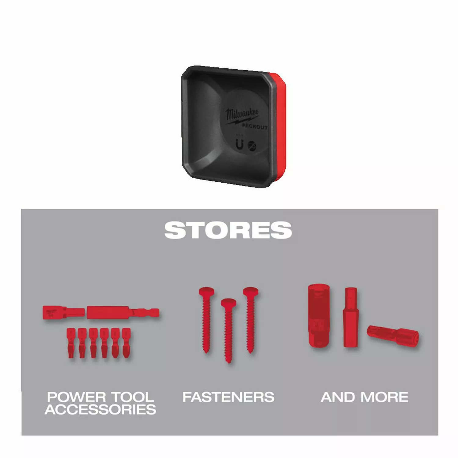 Milwaukee 4932493380 Packout magnetische bakjes 10x10 cm