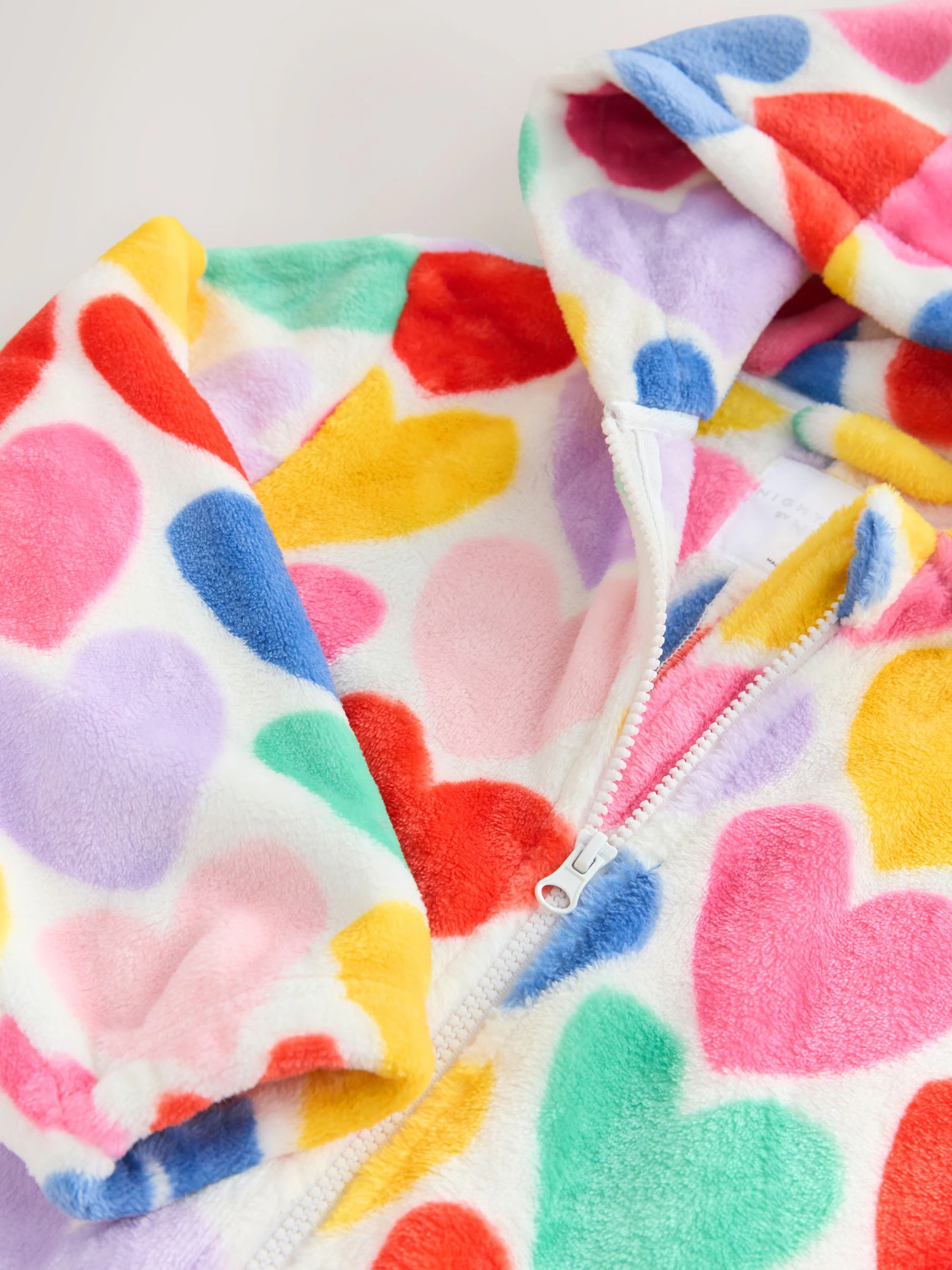 Multi Heart Print - Fleece All-In-One (1,5 - 16 jr)