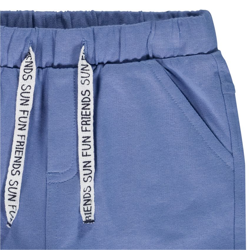 Bermuda en molleton uni pour bébé garçon - Bleu moyen