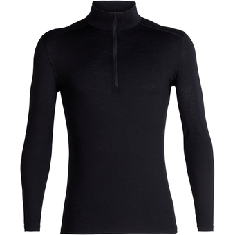 Icebreaker Merino 200 Oasis Half Zip Funktionsshirt Lang Black Herren