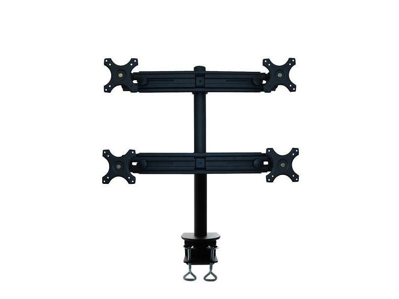 NEOMOUNTS Tischhalterung FPMA-D700D4 bis 32 kg – Schwarz Für 4 Flachbildschirme von 19