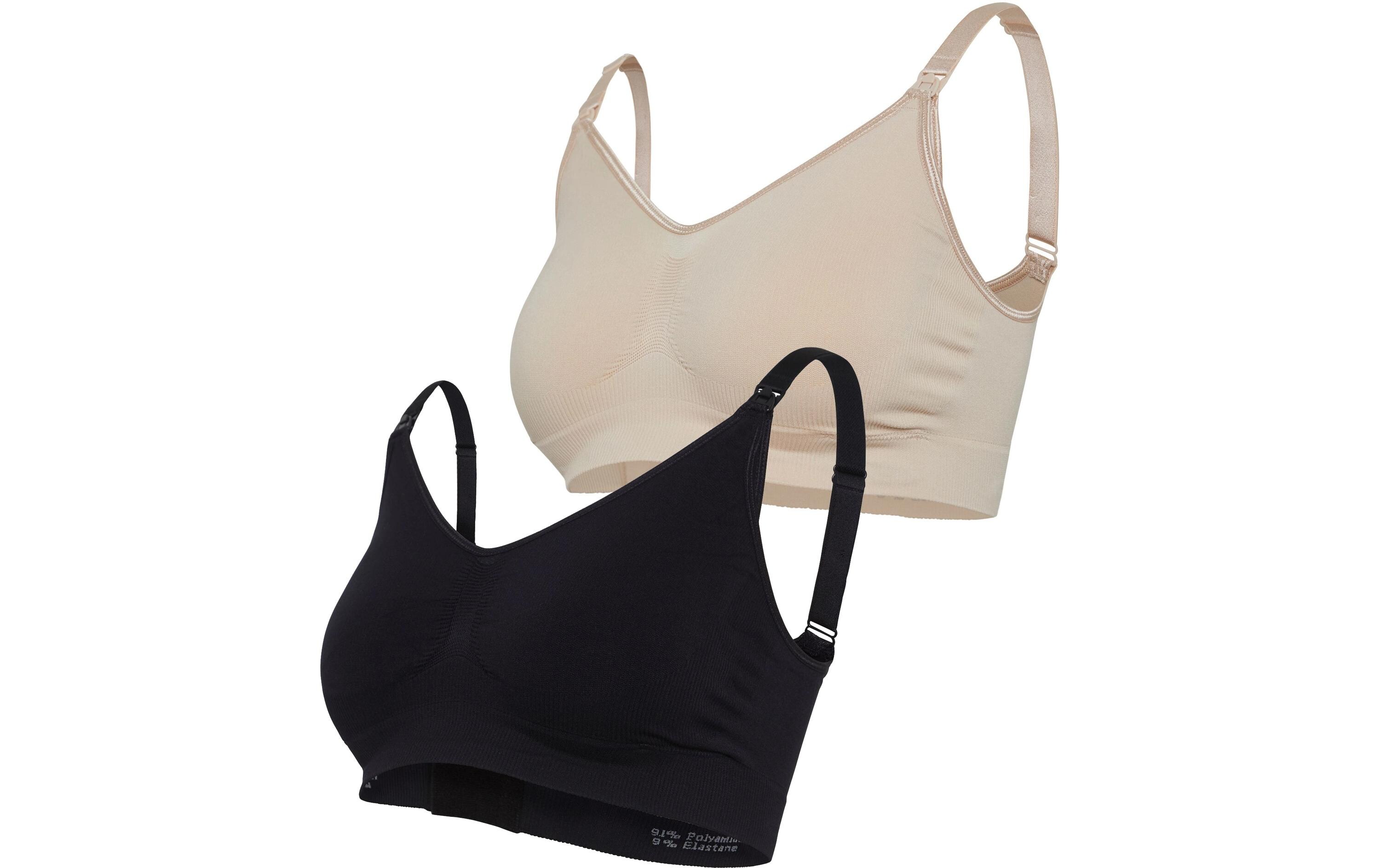 Still-BH Seamless Original 2er Beige Schwarz LNahtloser Umstands- und Still-BH mit BH-Verlängerung und einfachem Einhand-Öffnungsmechanismus