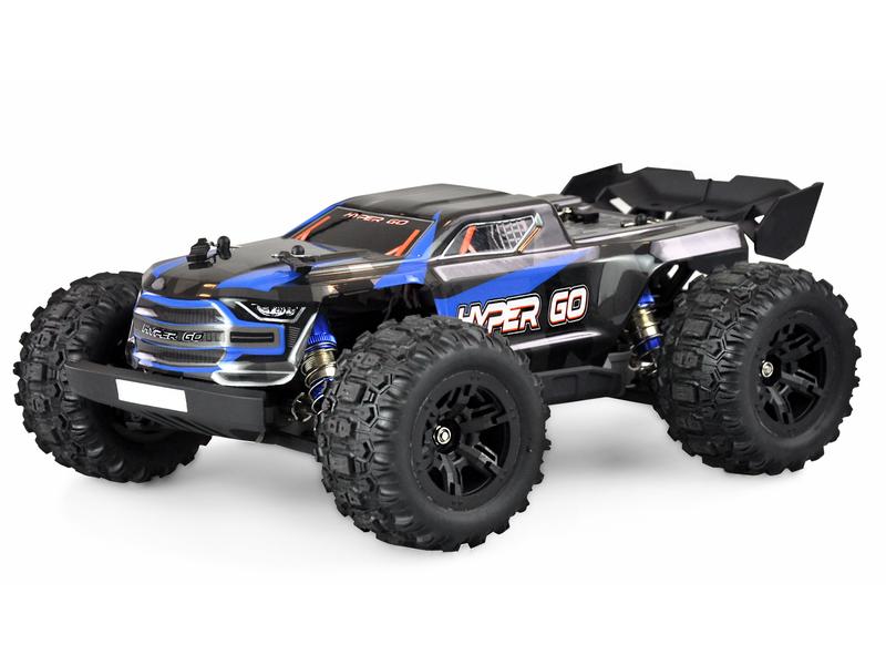 Amewi Truggy Hyper GO Brushed 4WD GPS, Blau 1:16, RTR Off-Road RC Modellauto mit Allradantrieb und 40 km/h Höchstgeschwindigkeit