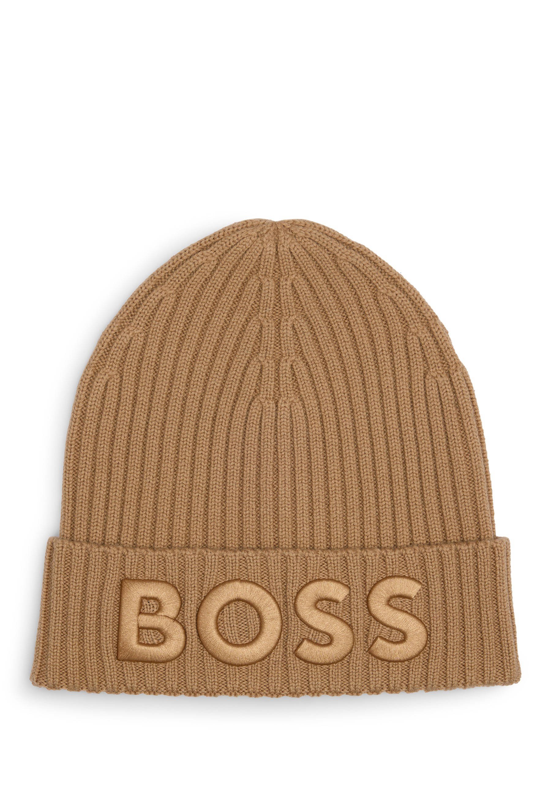 BOSS muts met logo Lara bruin