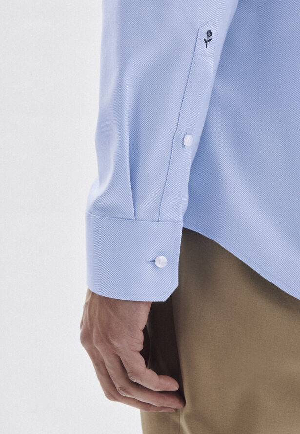 Seidensticker Business Shirt Slim Long sleeve Kent-Collar Uni Blue