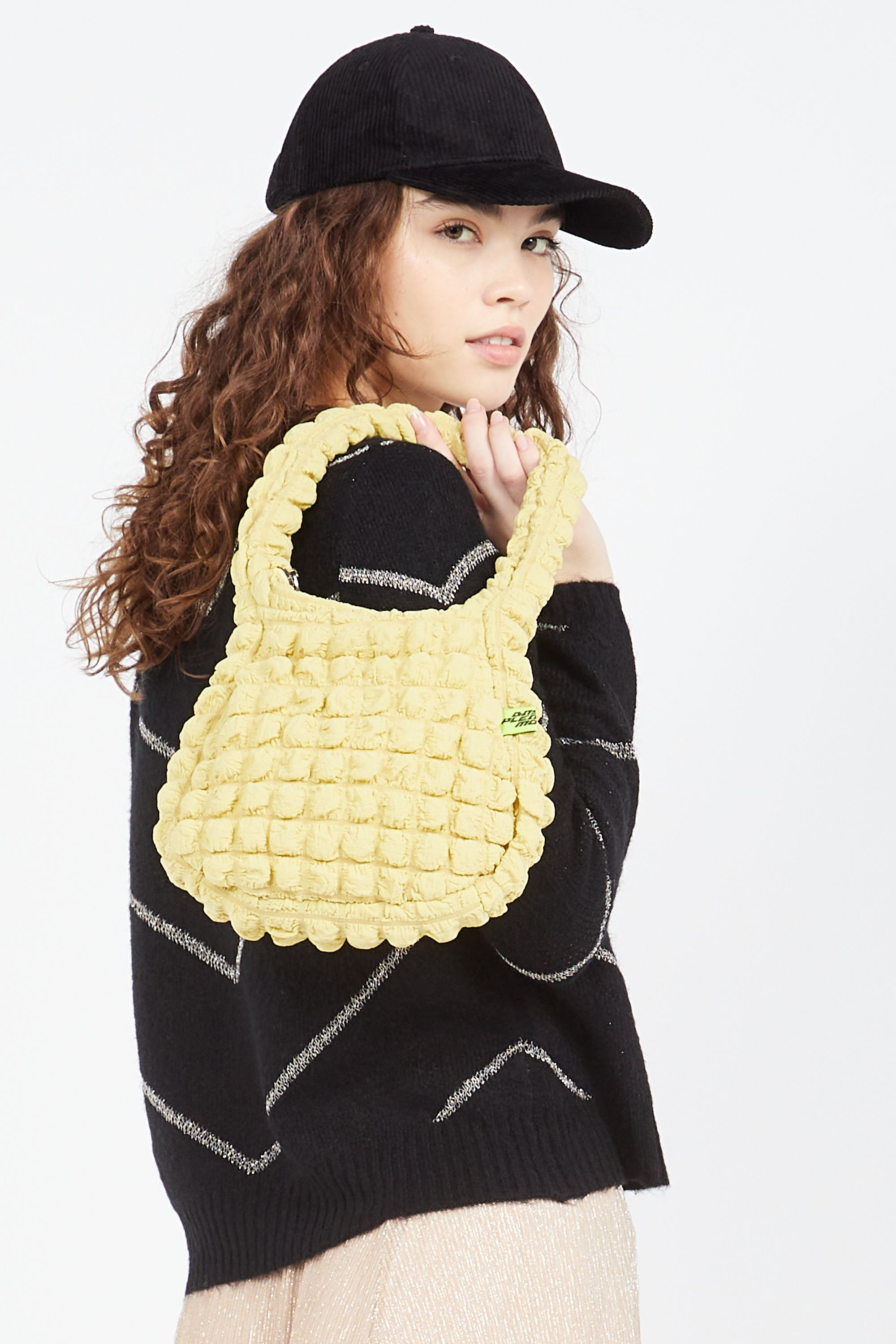 BASIC PLEASURE MODE Sac porté épaule POPCORN BAG Jaune