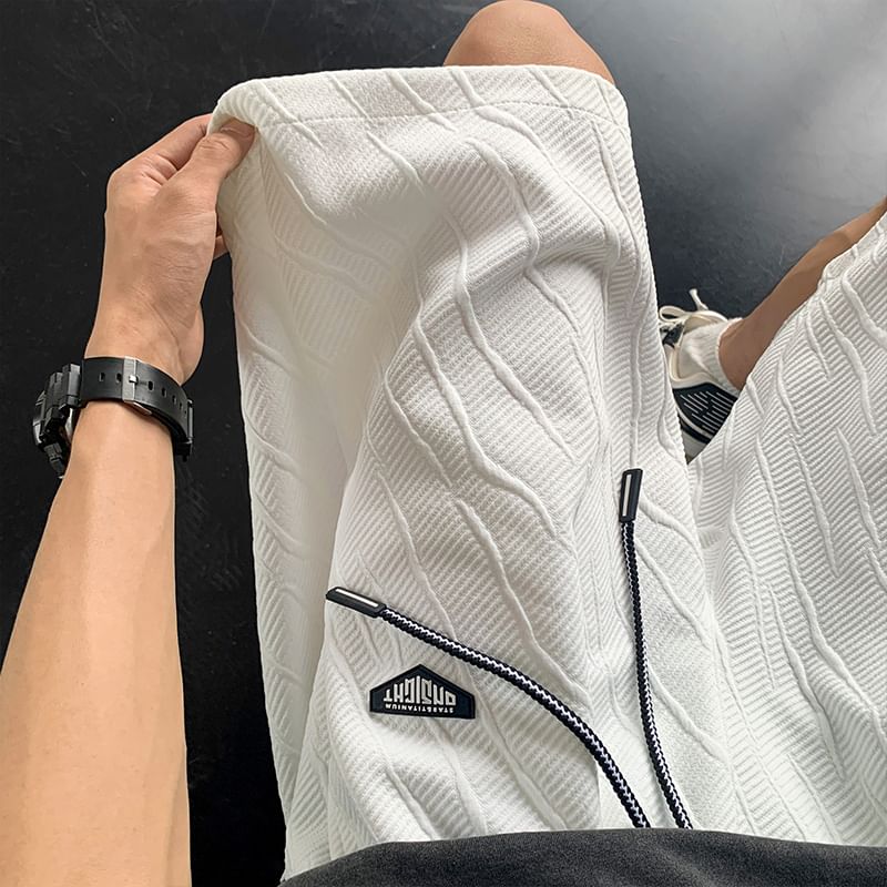 Priam - Mid Rise Plain Logo Shorts