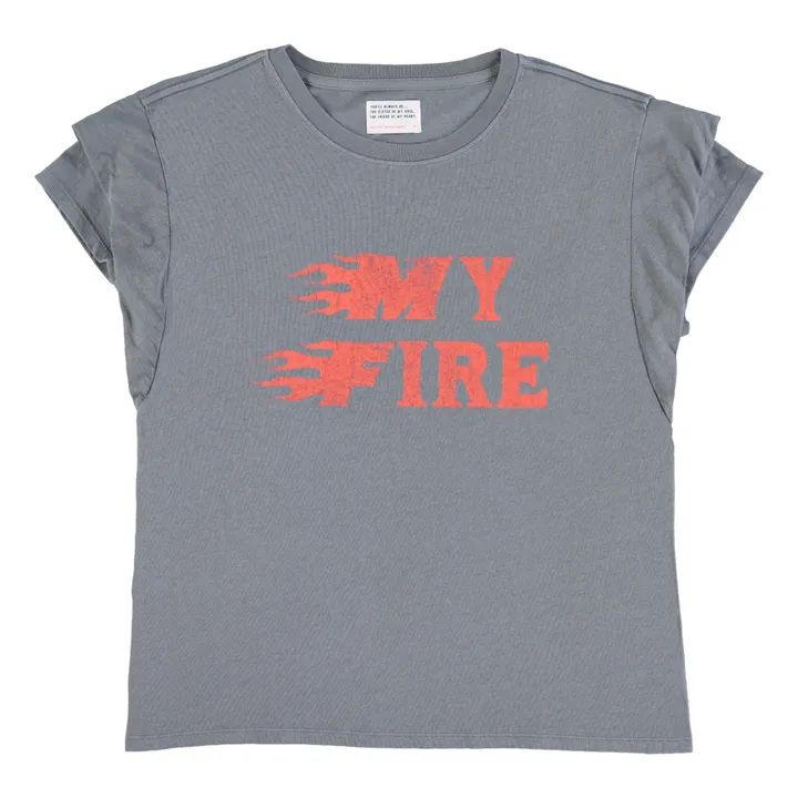 Sisters Department T-Shirt Amelie Coton et Lin | Gris anthracite