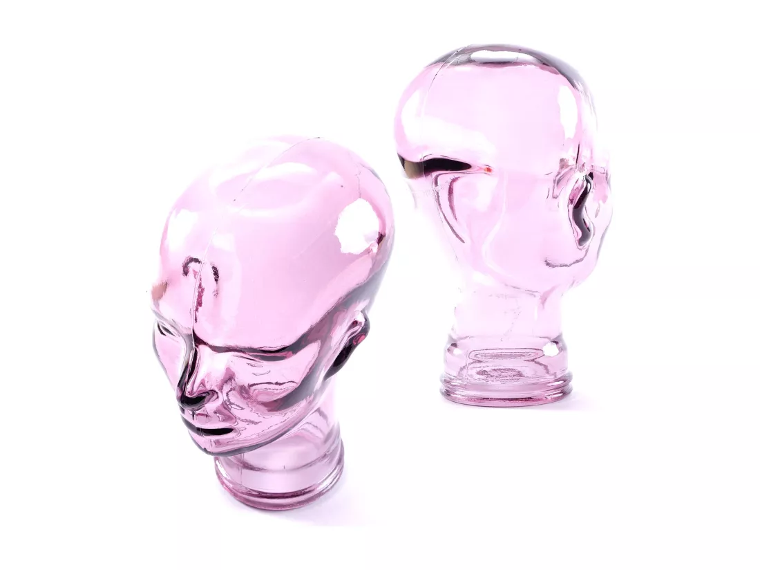 SUPPORT DE CASQUE MICK Verre transparent violet