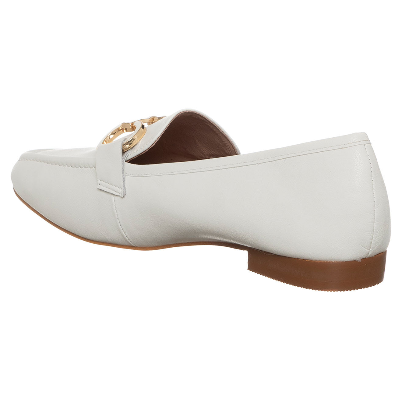 Loretta by Loretta Mocassins en Cuir Bérénice blancs