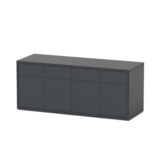 Meuble d'aquarium avec 4 portes Sublime Gris L.200xP.70xH.83cm
