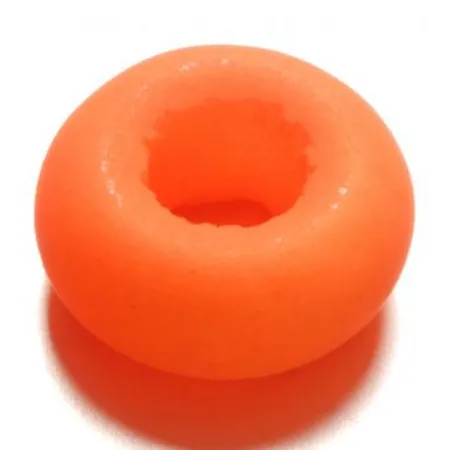 Knorr Prandell Glasperlen-Großloch, neon orange Größe: 9 x 14 mm