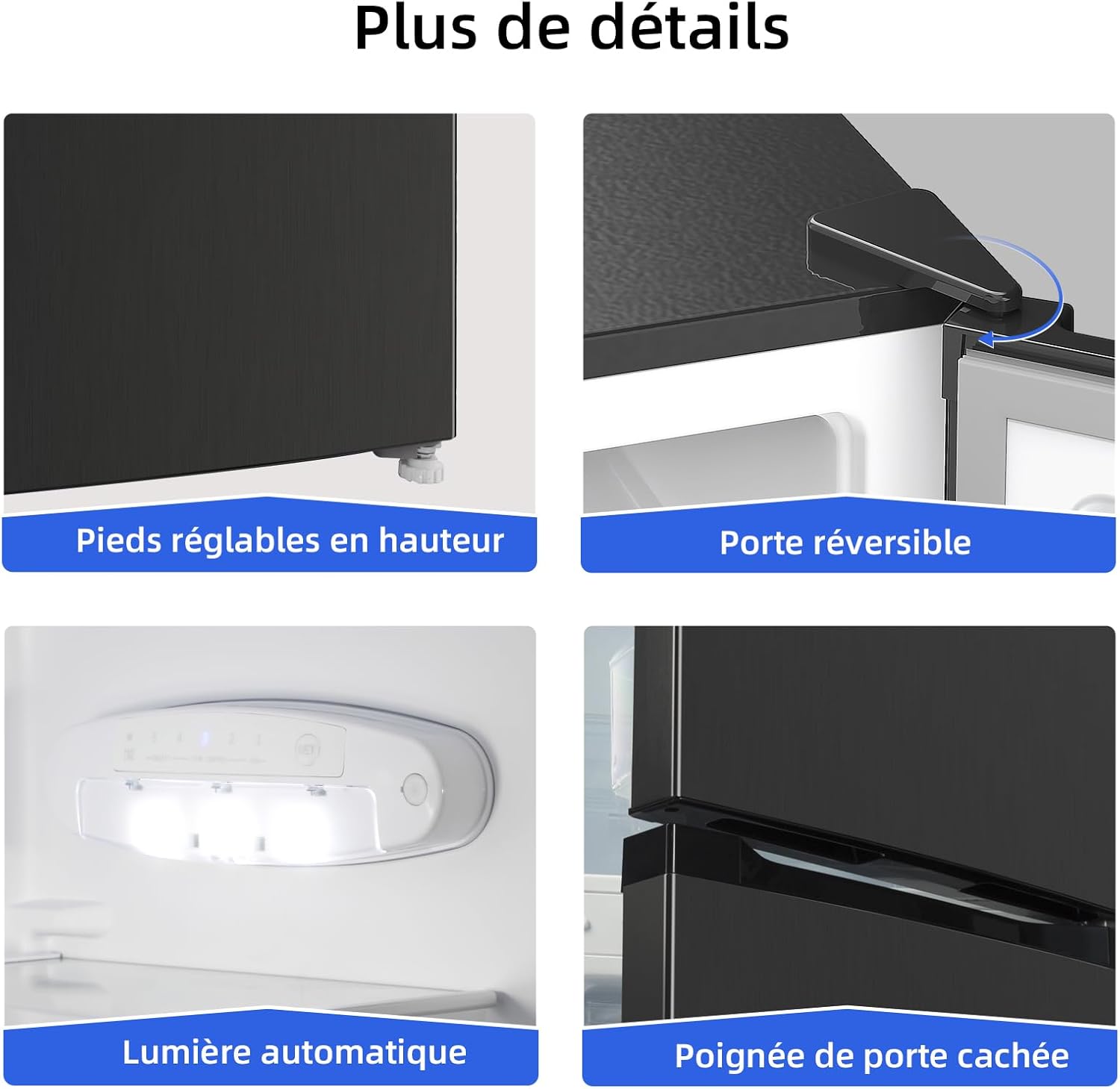Réfrigérateur à congélateur inférieur CHIQ CBM159LEBD 157 litres (109 + 48)
