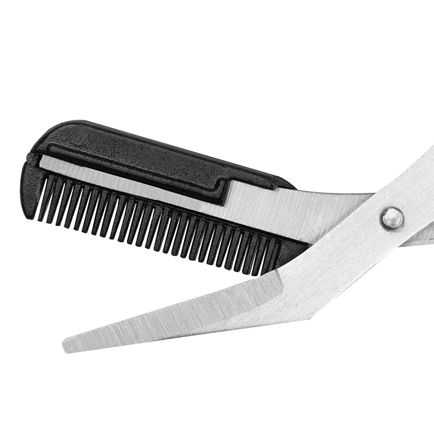 Augenbrauen / Wimpern Trimmer Schere mit Kamm - Schwarz