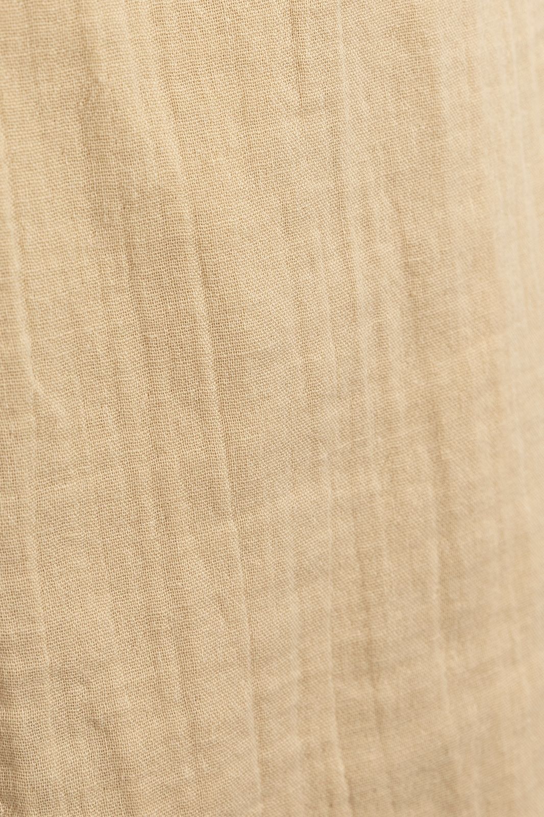 Beige wide leg mousseline broek