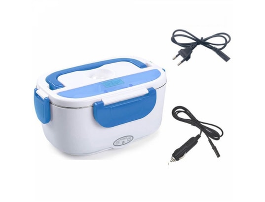 HERZBERG - Bento - Lunch Box Boite à déjeuner chauffante électrique bleu hg03152-blu