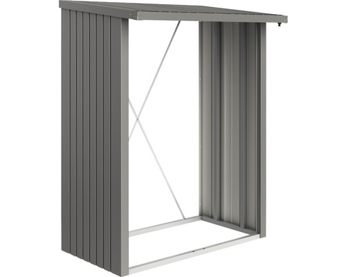 Brandhoutberging biohort WoodStock 150 157 x 102 x 199 cm kwartsgrijs metallic
